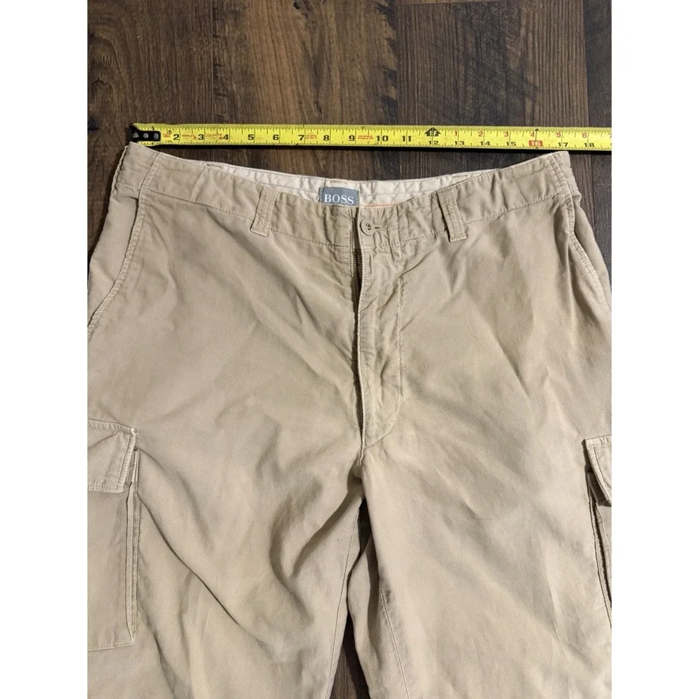 Hugo Boss Sport Orange Pants Mens 34x30 Khaki Beige Regular Fit Chinos